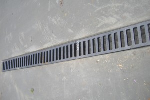 Trench Drain with Heavy Duty Metal Grate to catch any rain water