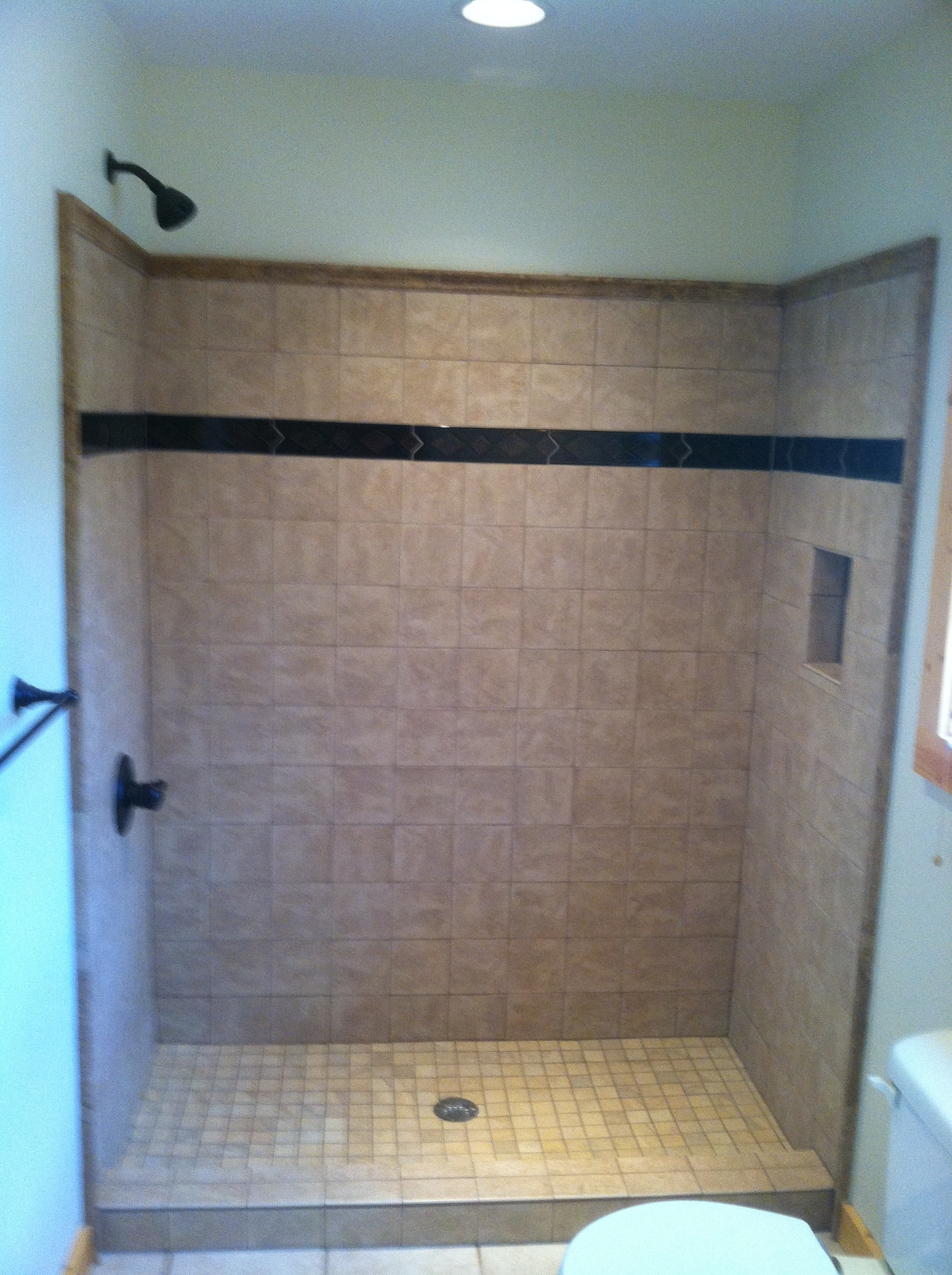 Tile Shower installation in Ellijay GA- Blueridge, Blairesville,and North GA areas